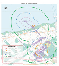 Iso-risk contours on a map