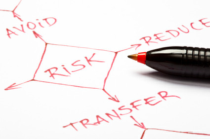 Flowchart for risk treatment: reduce, transfer or accept