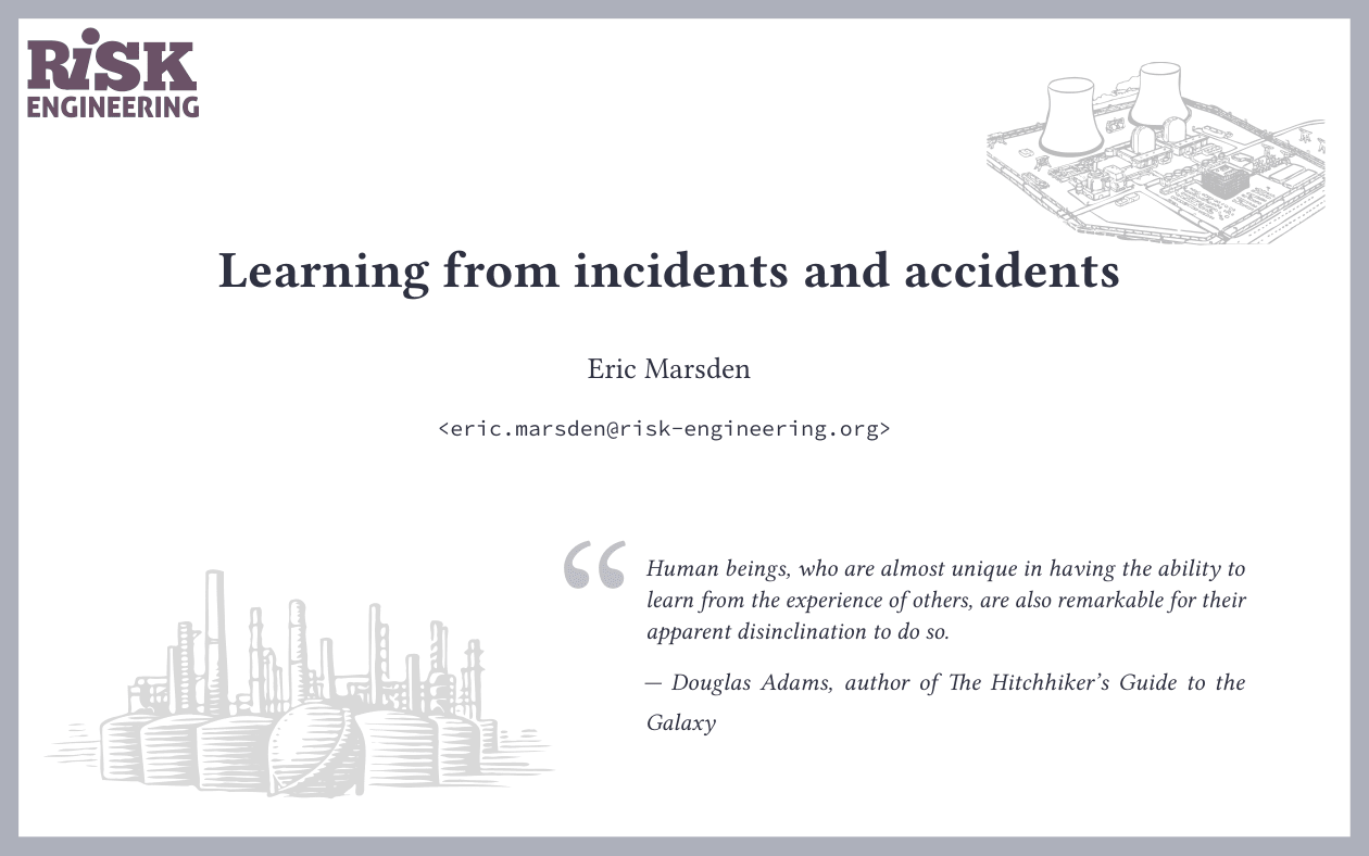 Learning from incidents and accidents: The gift of failure